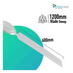 SYSKA Halito SFP200 1200mm Ceiling Fan Aluminum Blade with Corrosion Resistance Body (White)